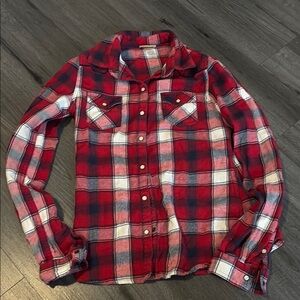 Mossimo Supply Co. Red and navy Plaid Shirt